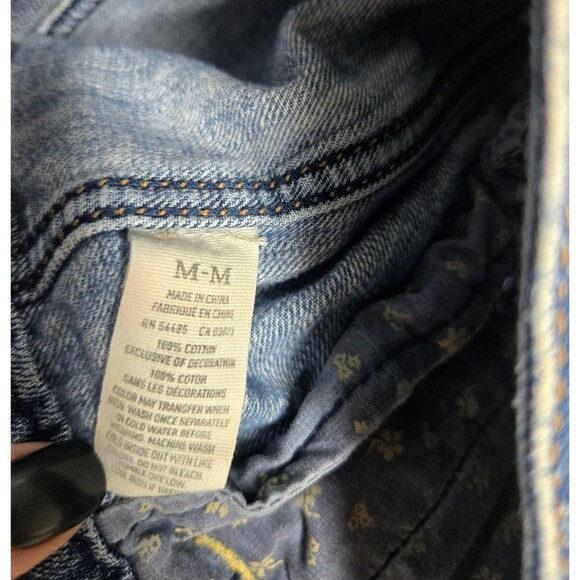 American Eagle Outfitters Cropped Denim Jean Jacket Casual Timeless Y2K Size M - Picture 7 of 11